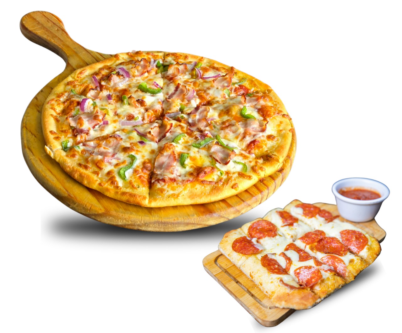PIZZA MEDIANA + PEPPERONI STICKS
