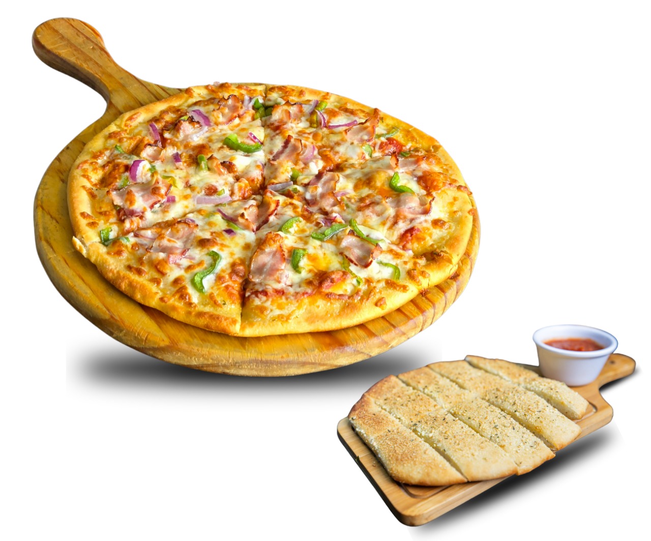 PIZZA PEQUEÑA + BREADSTICKS