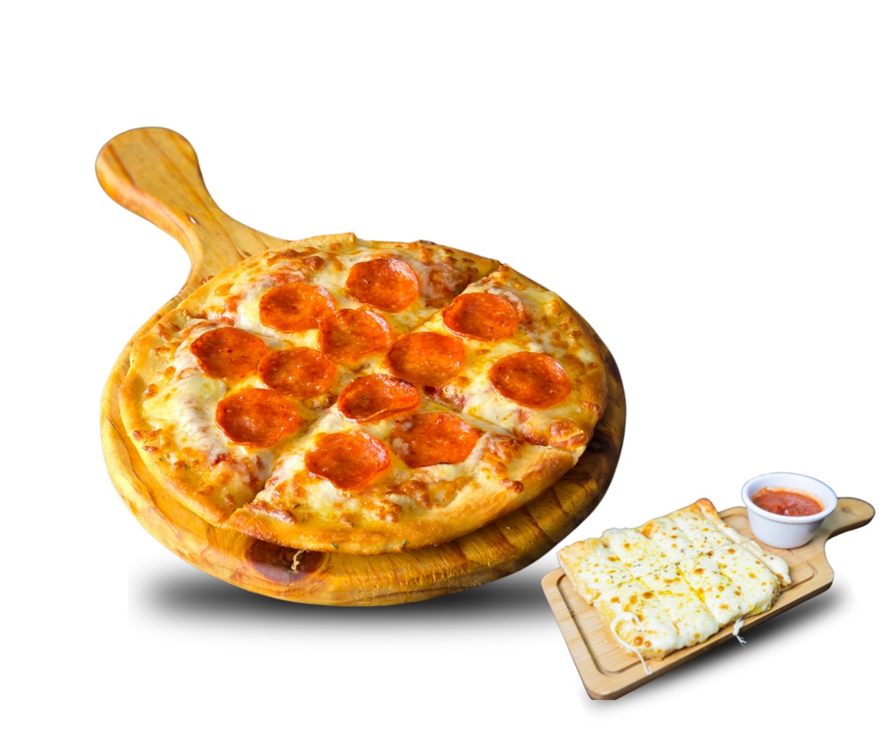 PIZZA  PERSONAL  +  CHEESESTICKS