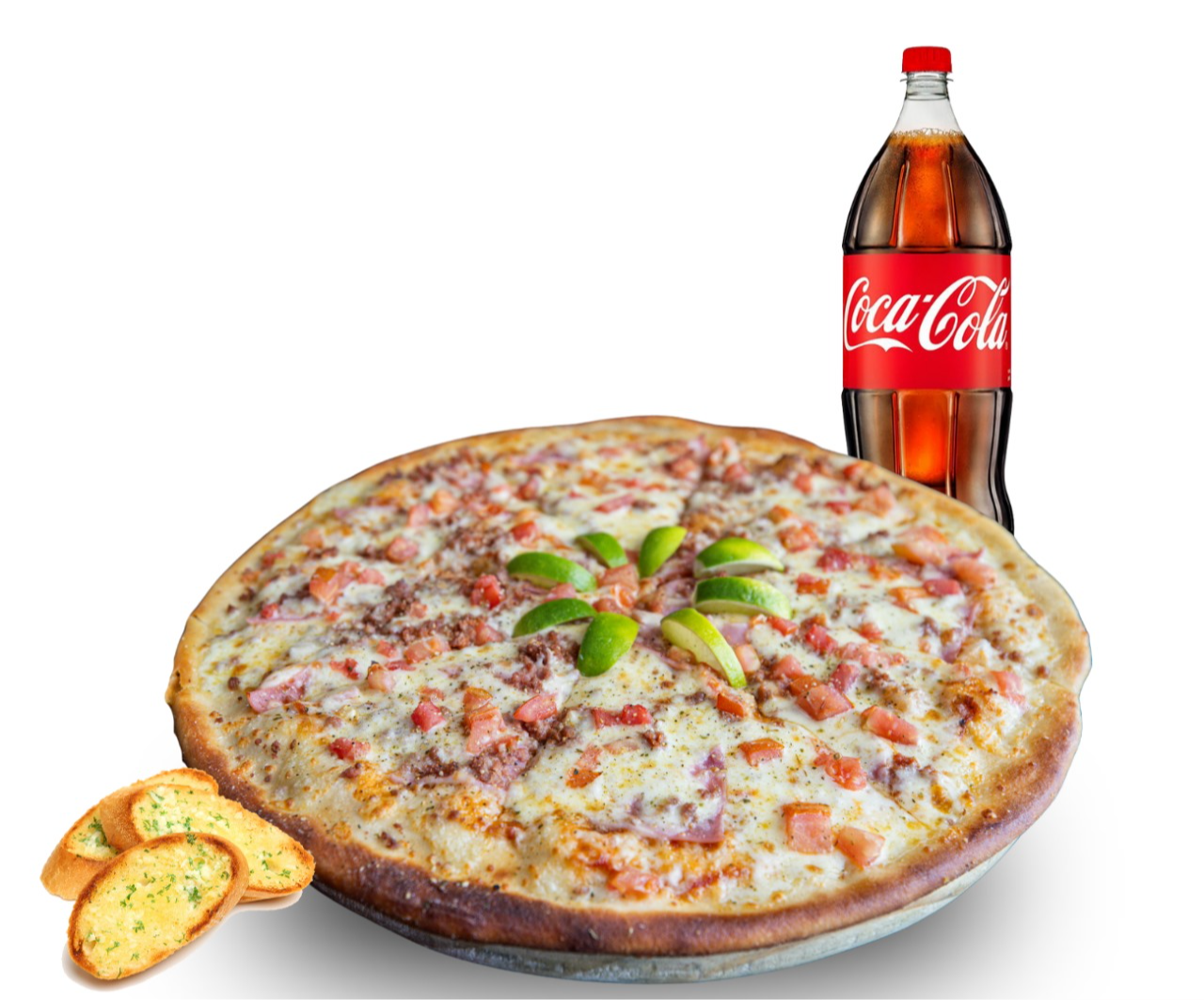 PIZZA GRANDE + PAN DE AJO + BEBIDA