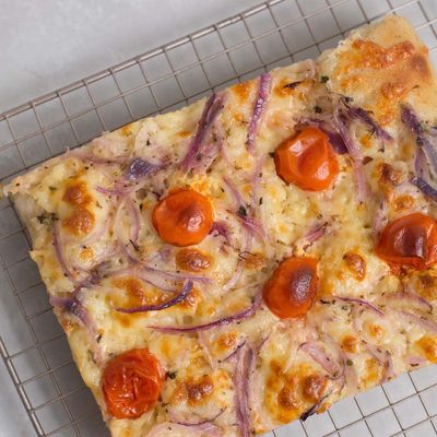 Focaccia Cherry y Cebolla Morada