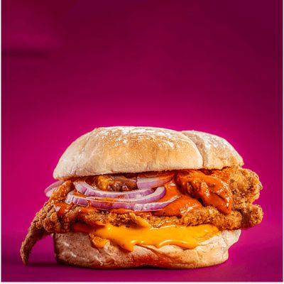 Butter Chicken Crispy Sándwich
