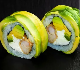 88. Camarón apanado, queso crema, Palta