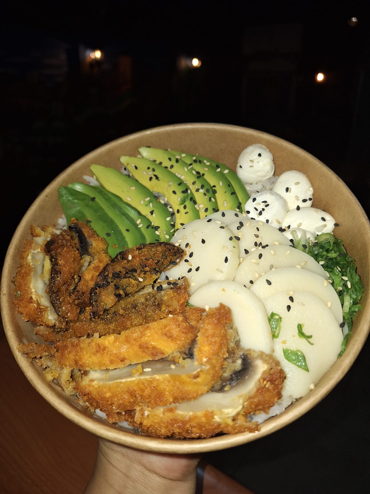 Chirashi kinoko crispy