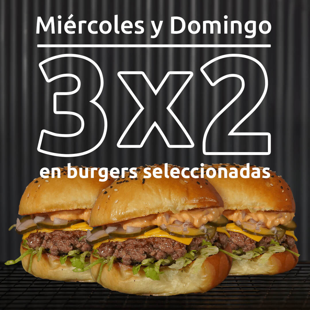 3 X 2 EN TODAS LAS BURGERS