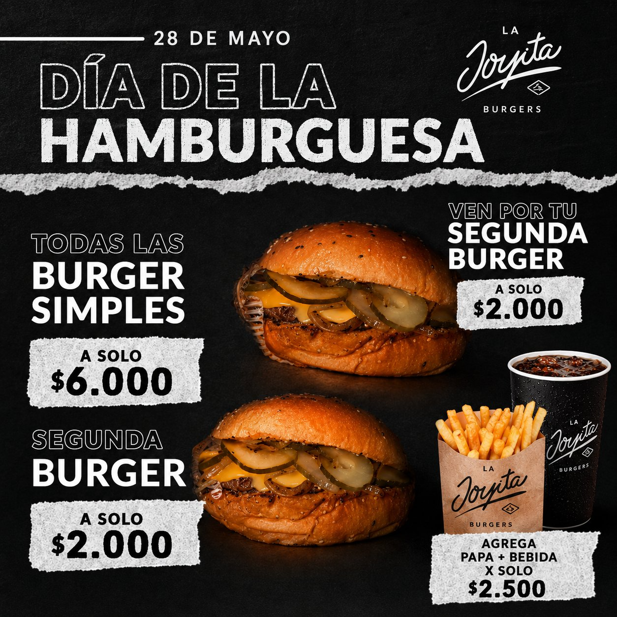 PROMO DIA DE LA HAMBURGUESA