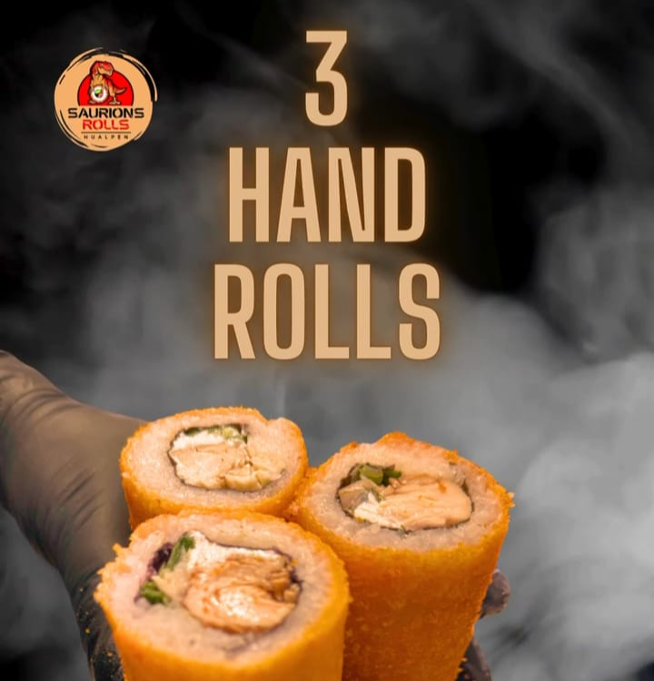 Promo 3 Handrolls (Pollo, cebollin, queso crema)