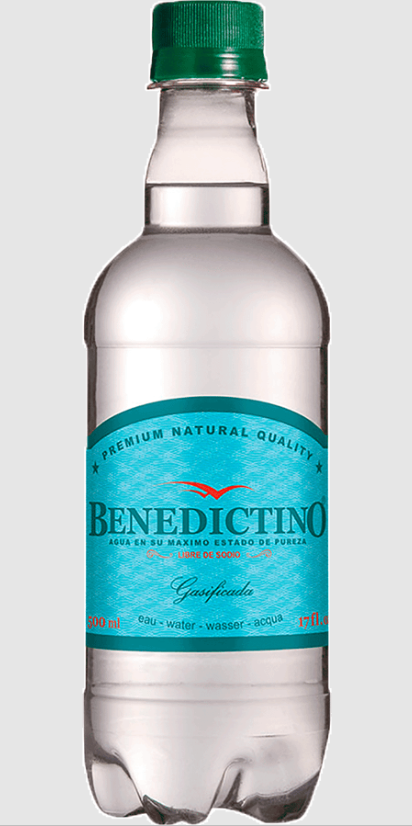 Agua con gas benedictino 500 ml