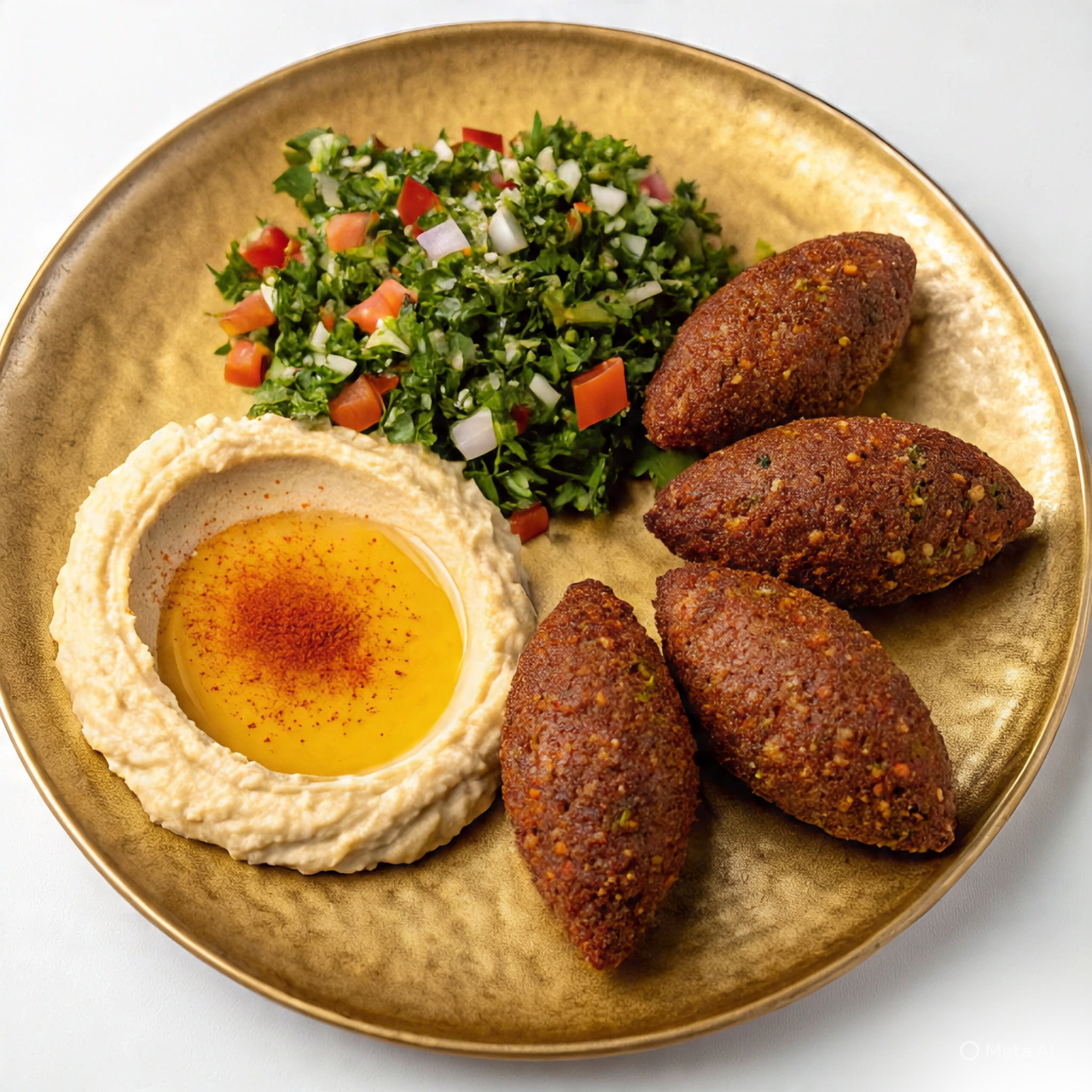 Plato de kubbeh frito