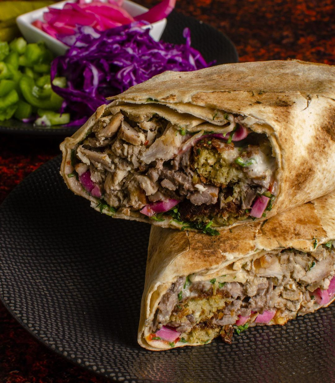 Shawarma Palestino + 2 salsas