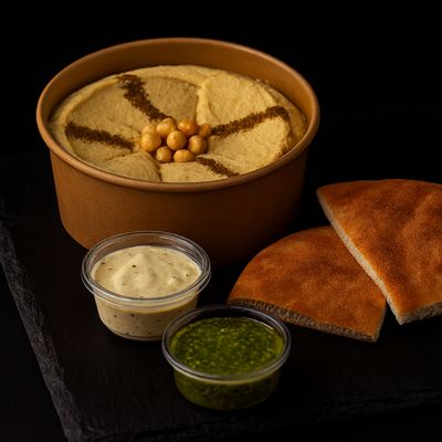 Hummus (230 grs) + 2 pan pitas