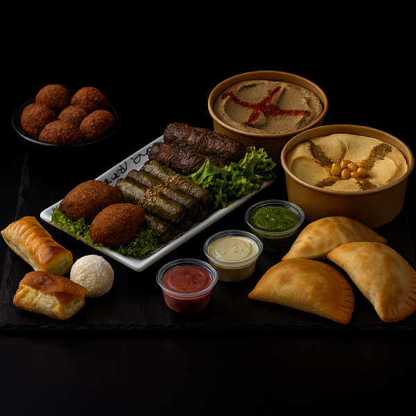 Tabla Siraj para Compartir (Carne) – 2 a 3 personas + 4 salsas