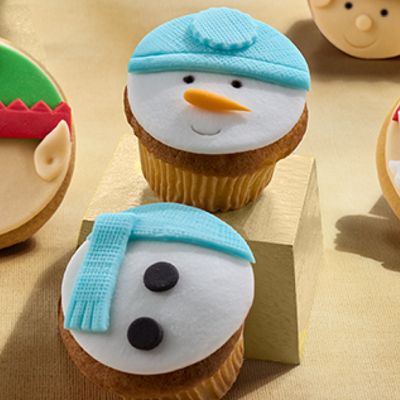 Cupcake Fondant Navideño