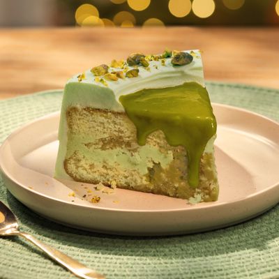 Porción Torta Rossana Pistacho