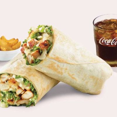 Wrap Pollo César + Bebida + Acompañamiento