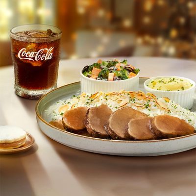 Lomo de cerdo con salsa gravy ahumado