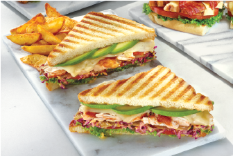 Sándwich de pollo asado