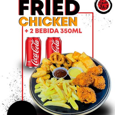 Colacion Friend Chicken + 2 Bebidas 350