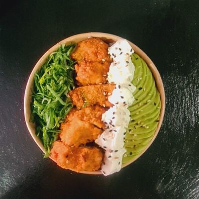 Sushi bowl pollo crocante