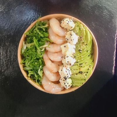 Sushi bowls camaron marinado