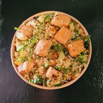 Wok de salmon