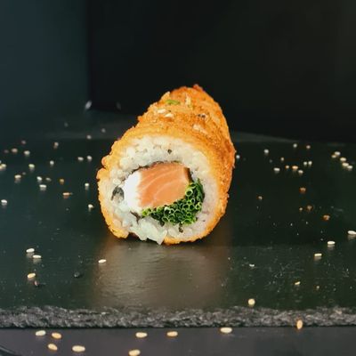 Tempura sake hummus