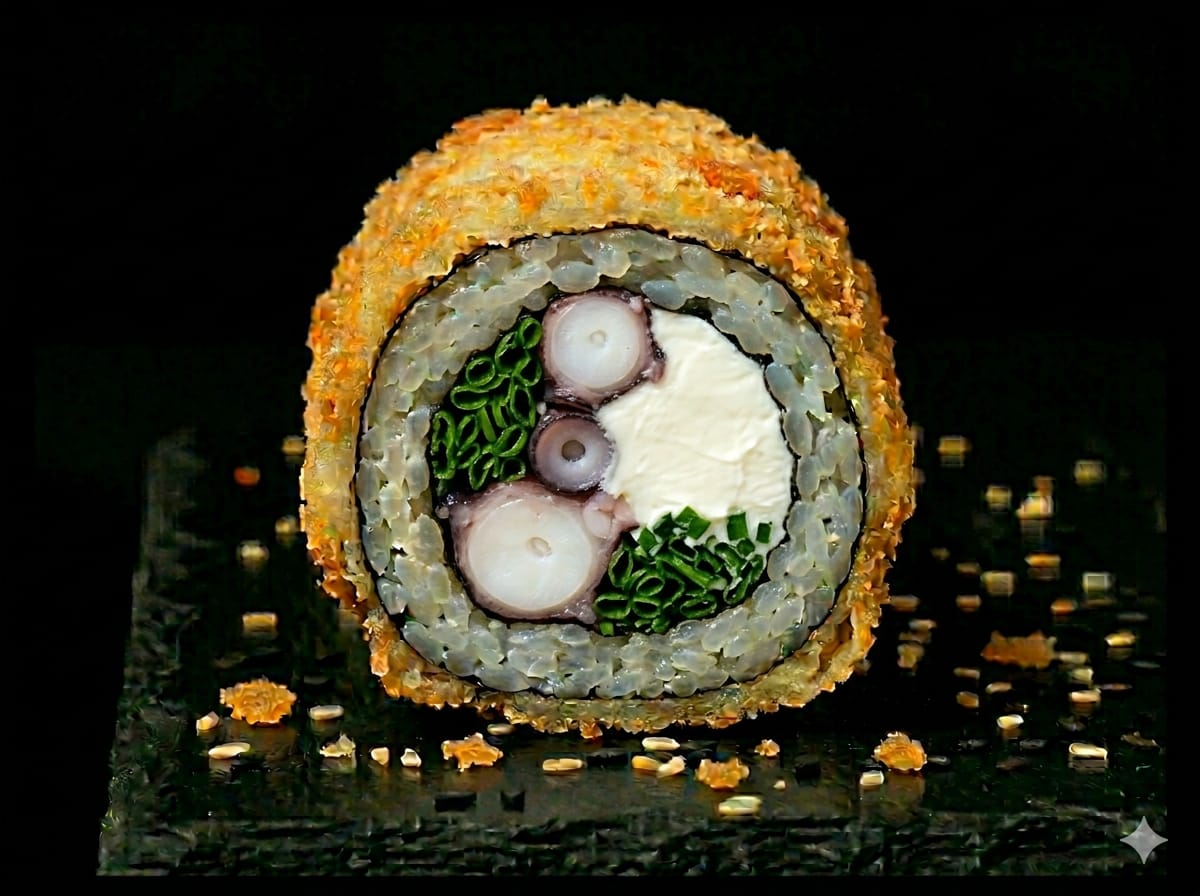 Cheese tempura tako