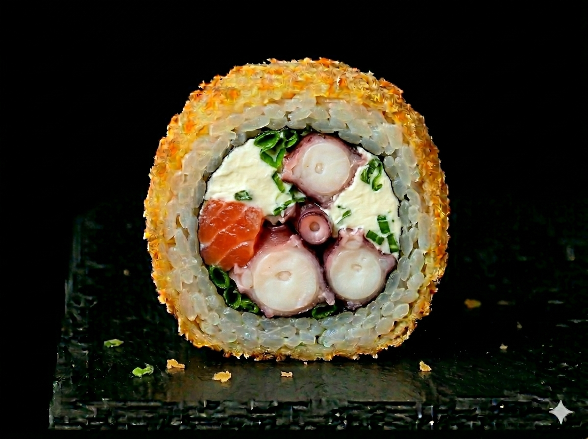 Tempura sake tako