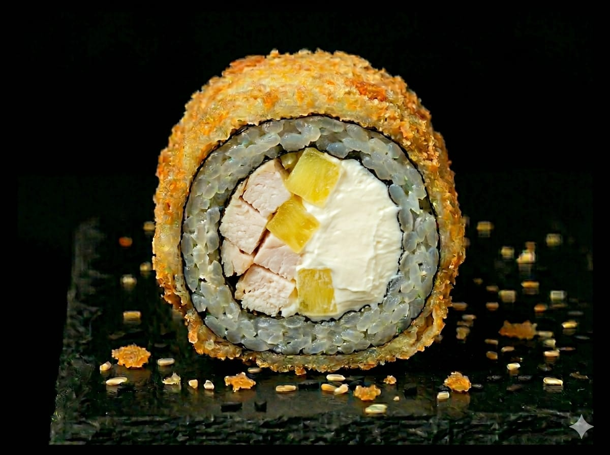 Cheese tempura yaki piña