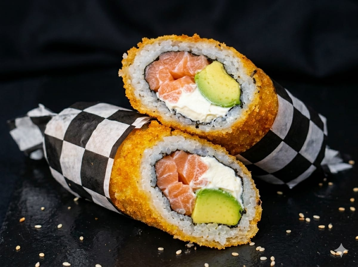 HANDROLL SALMON, QUESO CREMA Y PALTA