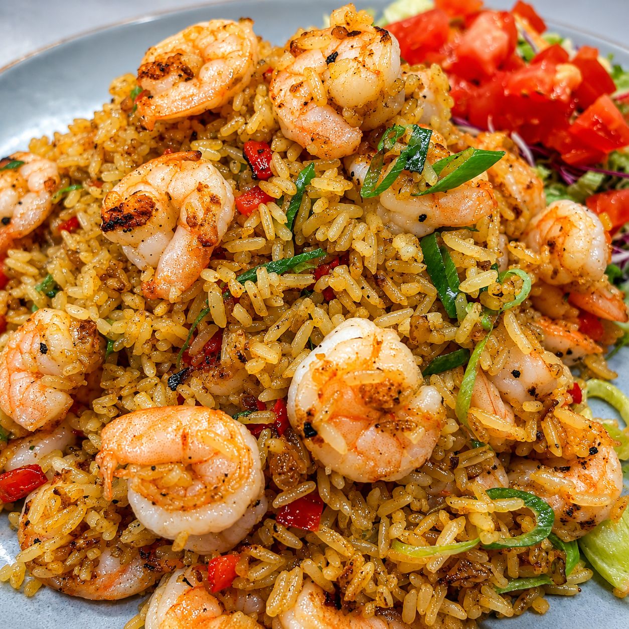 Camarones con arroz
