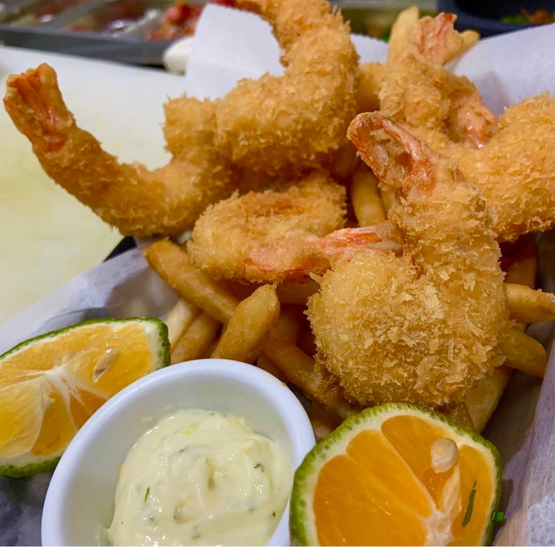 Camarones con papas