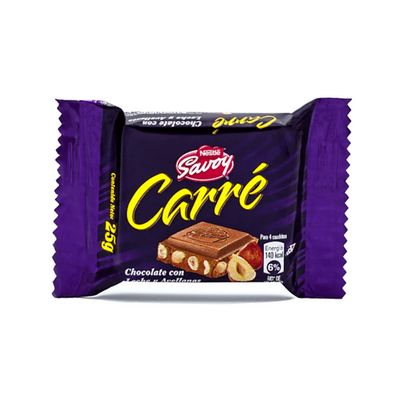 Carre Chocolate con Avellanas 25gr