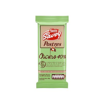 Savoy Postre oscuro 40% 200gr