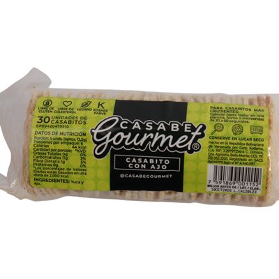 Casabe mini con ajo 30 unid. 