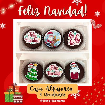 Caja 3 Alfajores Navidad