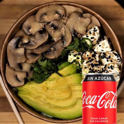 GOHAN VEGETARIANO MÁS BEBIDA EN LATA