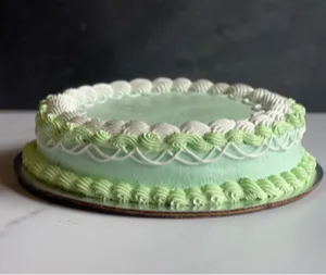 Queque antaño verde agua