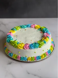 Queque rosetas de colores