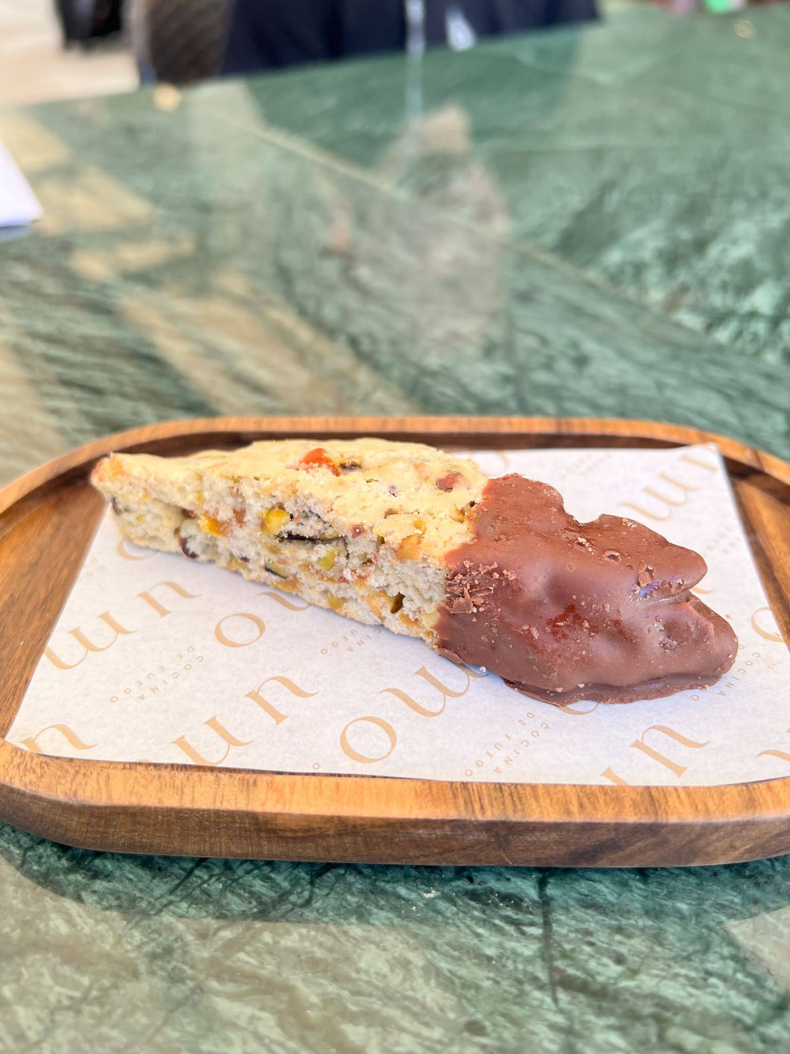 Biscotti de Chocolate Pistacho y Albaricoque