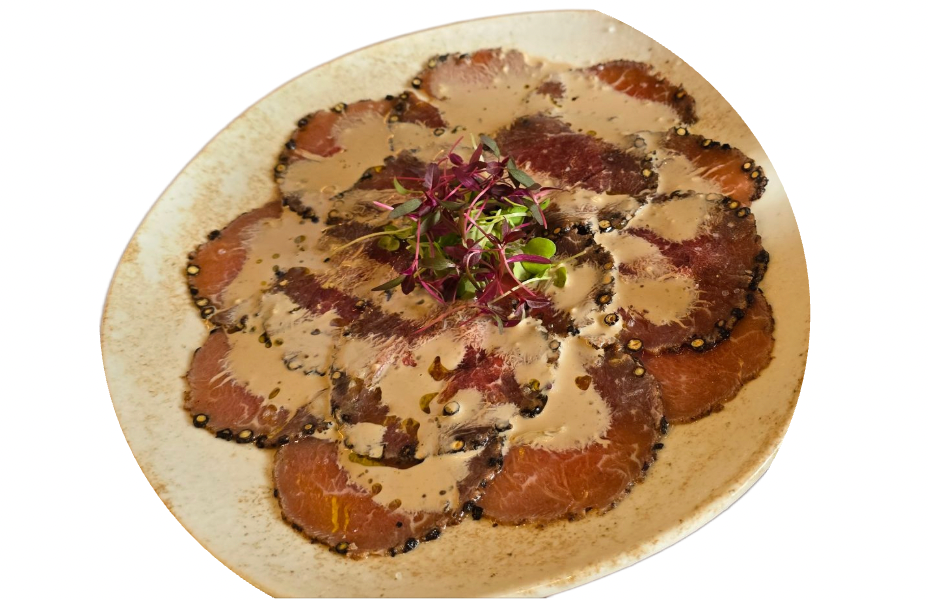 Carpaccio de Lomito Pimienta y Pita