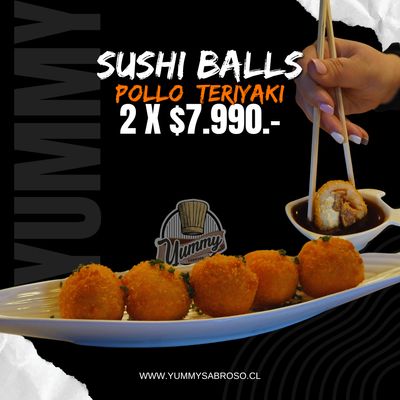 Sushi balls Pollo teriyaki